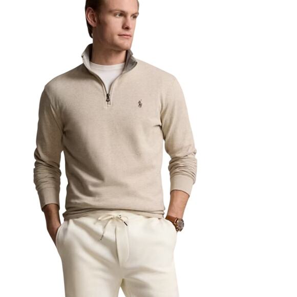 POLO RALPH LAUREN Mock Neck 1/4 Zip Sweater Men XXL - Picture 1 of 6